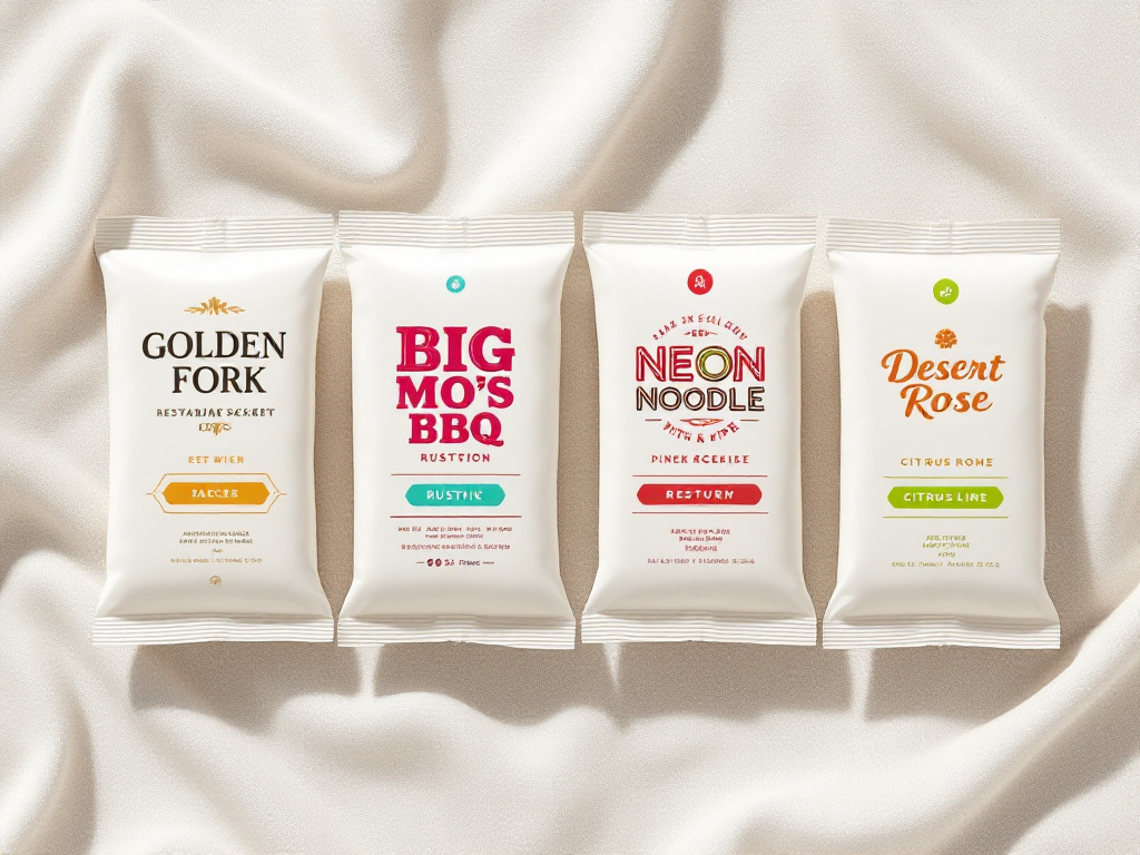 Grid of custom-printable sachets